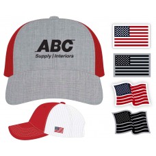 Richardson Snapback Trucker Cap "with" USA Flag LW112F Richardson Snapback Trucker Cap "with" USA Flag LW112F