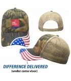 Stocked Trucker Mesh USA Camo Cap - OLWUSACAMO2 Stocked Trucker Mesh USA Camo Cap - OLWUSACAMO2
