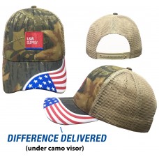 Stocked Trucker Mesh USA Camo Cap - OLWUSACAMO2 Stocked Trucker Mesh USA Camo Cap - OLWUSACAMO2