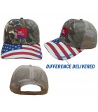 Stocked Trucker Mesh USA Camo Cap - OLWUSACAMO Stocked Trucker Mesh USA Camo Cap - OLWUSACAMO