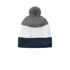 Port Authority Cozy Striped Pom Beanie LWC979
