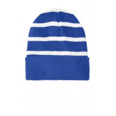 Sport-Tek Striped Beanie with Solid Band LWSTC31 Sport-Tek Striped Beanie with Solid Band LWSTC31