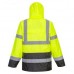 Water Proof, Breathable Hiviz Black Bottom Rain Jacket LWRAINBB