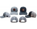 Stocked Trucker Mesh Leather Patch USA Flag Cap - OLWLPFC