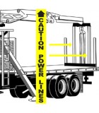 Caution Power Line Decals 